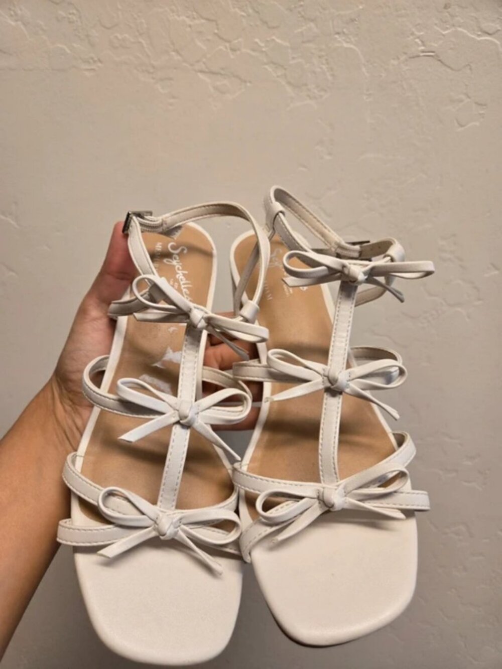 Women's white heels